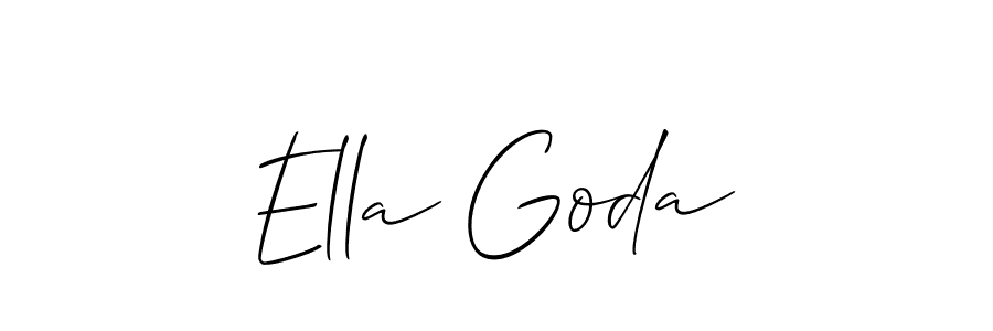 Also we have Ella Goda name is the best signature style. Create professional handwritten signature collection using Allison_Script autograph style. Ella Goda signature style 2 images and pictures png