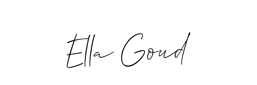 It looks lik you need a new signature style for name Ella Goud. Design unique handwritten (Allison_Script) signature with our free signature maker in just a few clicks. Ella Goud signature style 2 images and pictures png