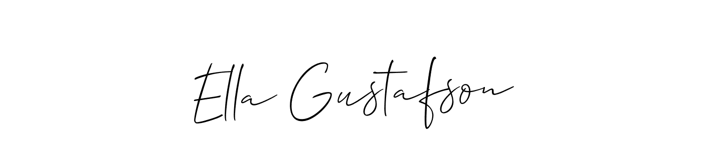 Design your own signature with our free online signature maker. With this signature software, you can create a handwritten (Allison_Script) signature for name Ella Gustafson. Ella Gustafson signature style 2 images and pictures png