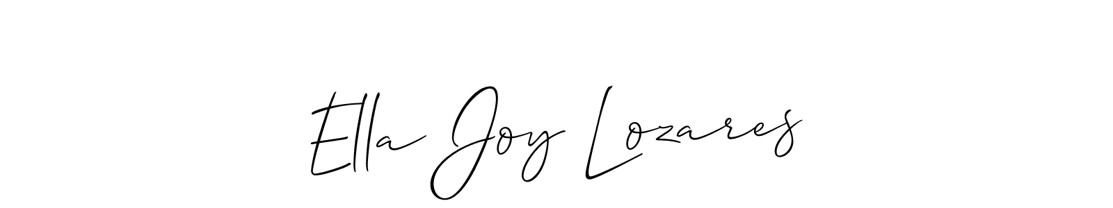 Ella Joy Lozares stylish signature style. Best Handwritten Sign (Allison_Script) for my name. Handwritten Signature Collection Ideas for my name Ella Joy Lozares. Ella Joy Lozares signature style 2 images and pictures png