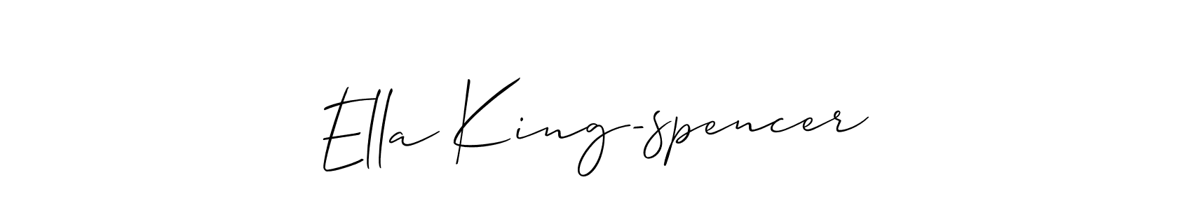 How to make Ella King-spencer name signature. Use Allison_Script style for creating short signs online. This is the latest handwritten sign. Ella King-spencer signature style 2 images and pictures png