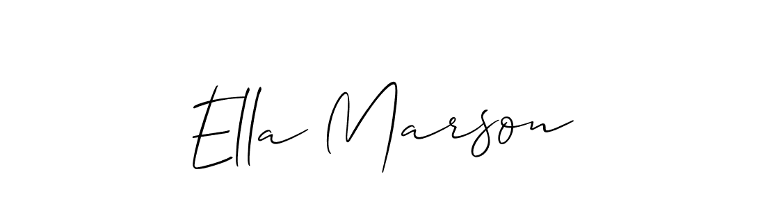 Ella Marson stylish signature style. Best Handwritten Sign (Allison_Script) for my name. Handwritten Signature Collection Ideas for my name Ella Marson. Ella Marson signature style 2 images and pictures png