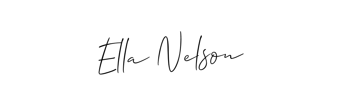 Also You can easily find your signature by using the search form. We will create Ella Nelson name handwritten signature images for you free of cost using Allison_Script sign style. Ella Nelson signature style 2 images and pictures png