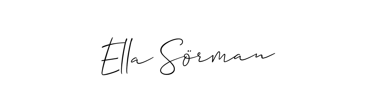 How to make Ella Sörman name signature. Use Allison_Script style for creating short signs online. This is the latest handwritten sign. Ella Sörman signature style 2 images and pictures png