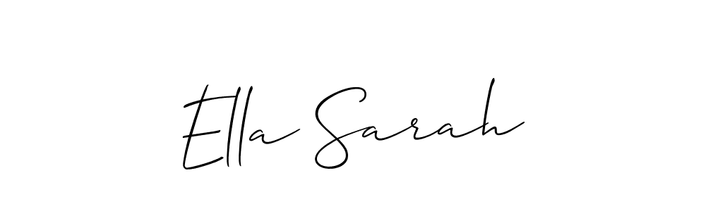 How to make Ella Sarah name signature. Use Allison_Script style for creating short signs online. This is the latest handwritten sign. Ella Sarah signature style 2 images and pictures png
