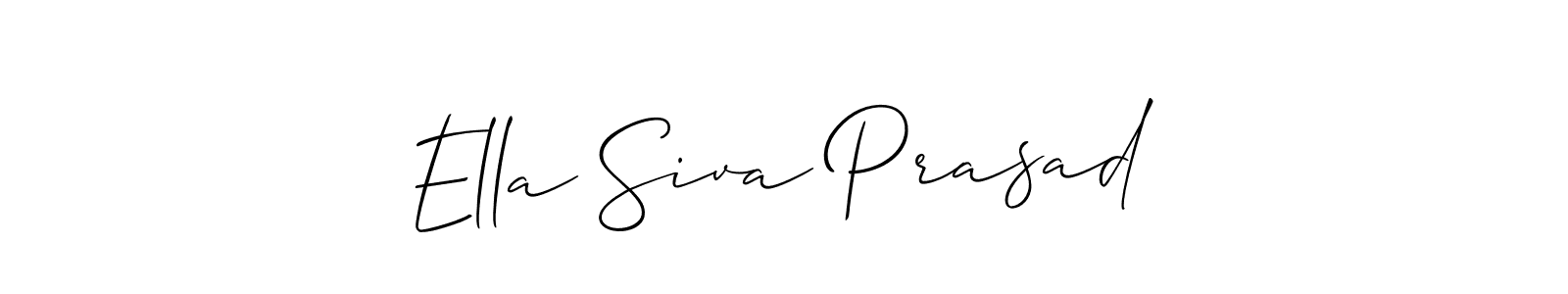 You should practise on your own different ways (Allison_Script) to write your name (Ella Siva Prasad) in signature. don't let someone else do it for you. Ella Siva Prasad signature style 2 images and pictures png