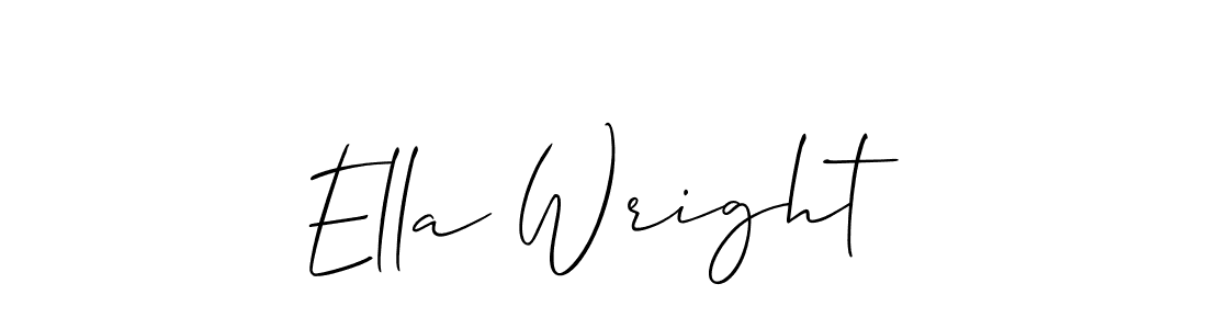 Ella Wright stylish signature style. Best Handwritten Sign (Allison_Script) for my name. Handwritten Signature Collection Ideas for my name Ella Wright. Ella Wright signature style 2 images and pictures png