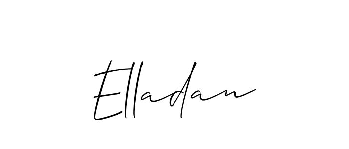 Use a signature maker to create a handwritten signature online. With this signature software, you can design (Allison_Script) your own signature for name Elladan. Elladan signature style 2 images and pictures png