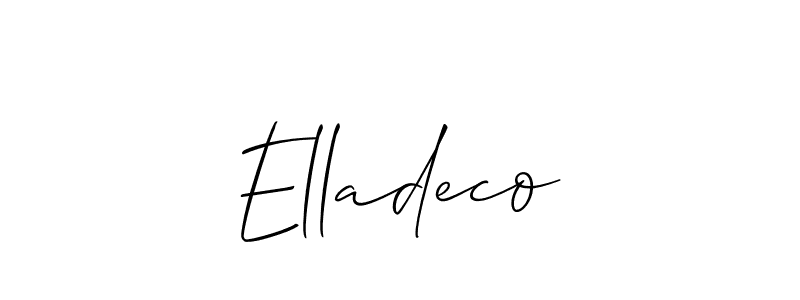 Make a beautiful signature design for name Elladeco. With this signature (Allison_Script) style, you can create a handwritten signature for free. Elladeco signature style 2 images and pictures png
