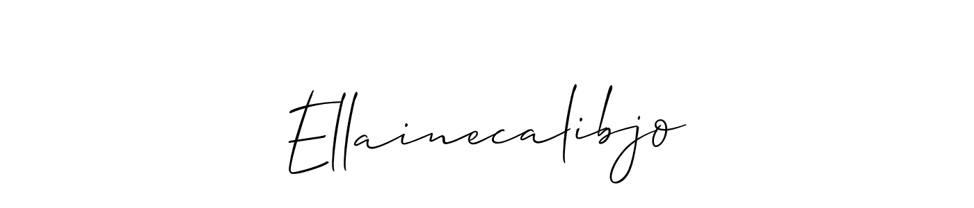 How to make Ellainecalibjo signature? Allison_Script is a professional autograph style. Create handwritten signature for Ellainecalibjo name. Ellainecalibjo signature style 2 images and pictures png