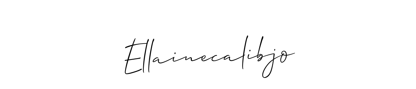 Make a beautiful signature design for name Ellainecalibjo. With this signature (Allison_Script) style, you can create a handwritten signature for free. Ellainecalibjo signature style 2 images and pictures png