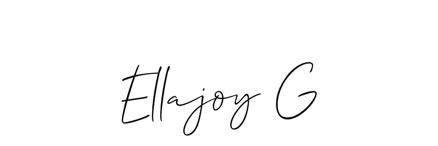 Make a beautiful signature design for name Ellajoy G. With this signature (Allison_Script) style, you can create a handwritten signature for free. Ellajoy G signature style 2 images and pictures png