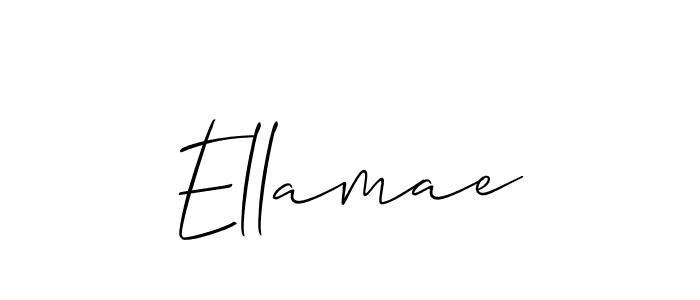 Make a beautiful signature design for name Ellamae. With this signature (Allison_Script) style, you can create a handwritten signature for free. Ellamae signature style 2 images and pictures png