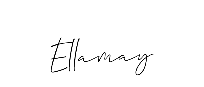Use a signature maker to create a handwritten signature online. With this signature software, you can design (Allison_Script) your own signature for name Ellamay. Ellamay signature style 2 images and pictures png