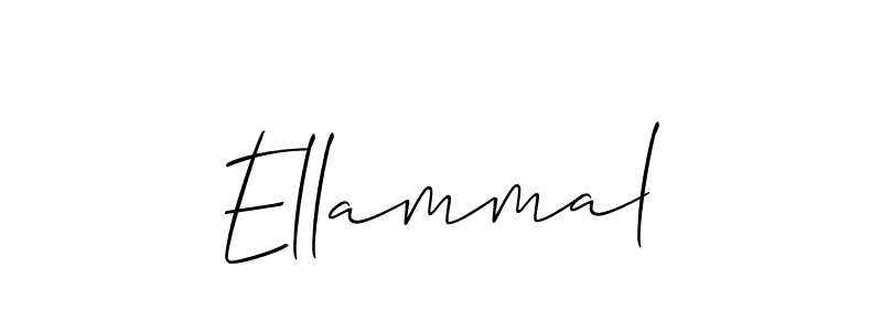 How to make Ellammal signature? Allison_Script is a professional autograph style. Create handwritten signature for Ellammal name. Ellammal signature style 2 images and pictures png