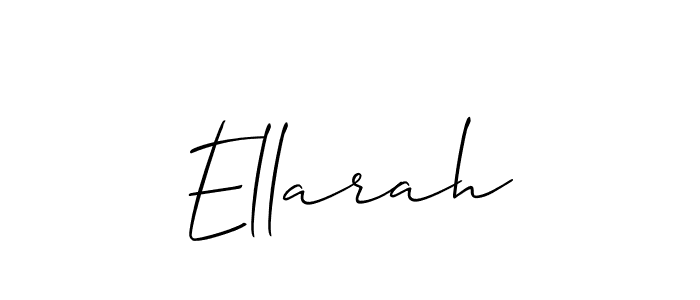 Create a beautiful signature design for name Ellarah. With this signature (Allison_Script) fonts, you can make a handwritten signature for free. Ellarah signature style 2 images and pictures png