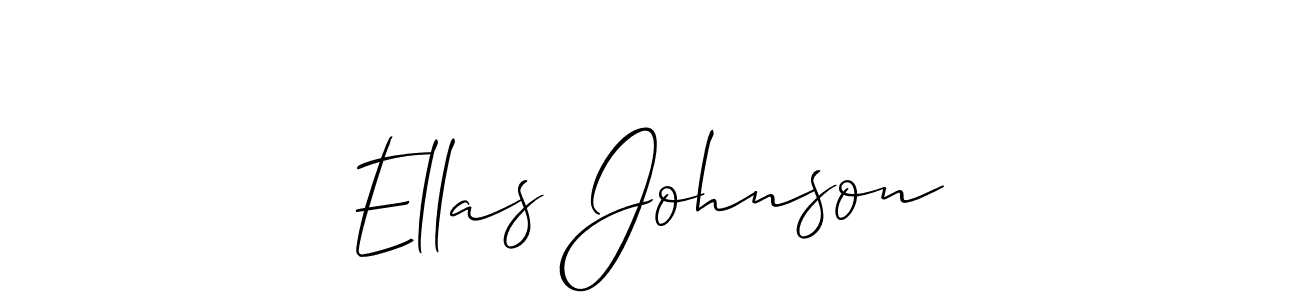 You should practise on your own different ways (Allison_Script) to write your name (Ellas Johnson) in signature. don't let someone else do it for you. Ellas Johnson signature style 2 images and pictures png