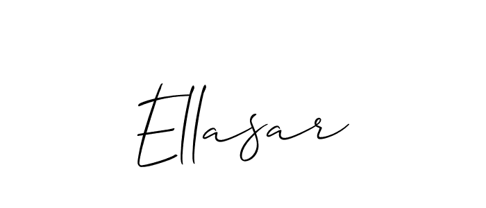 You should practise on your own different ways (Allison_Script) to write your name (Ellasar) in signature. don't let someone else do it for you. Ellasar signature style 2 images and pictures png