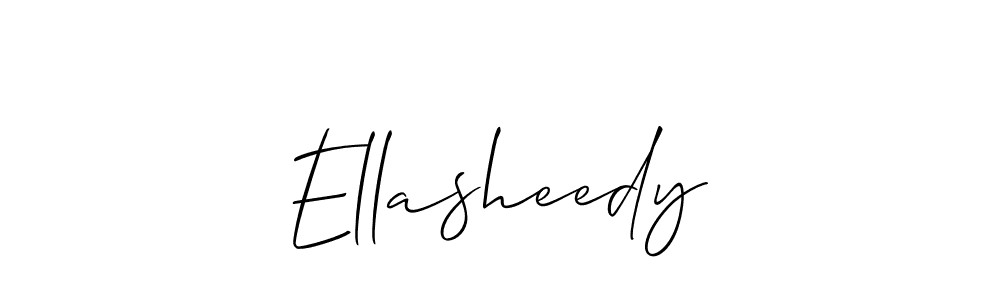 Make a beautiful signature design for name Ellasheedy. With this signature (Allison_Script) style, you can create a handwritten signature for free. Ellasheedy signature style 2 images and pictures png