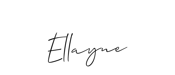 Make a beautiful signature design for name Ellayne. With this signature (Allison_Script) style, you can create a handwritten signature for free. Ellayne signature style 2 images and pictures png
