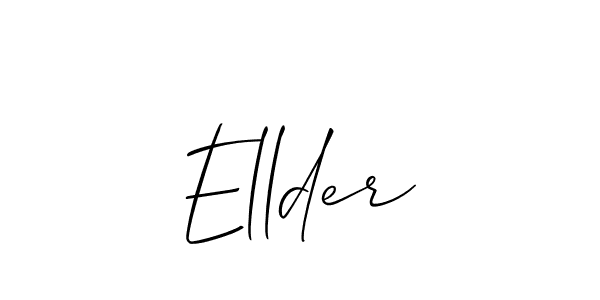 Create a beautiful signature design for name Ellder. With this signature (Allison_Script) fonts, you can make a handwritten signature for free. Ellder signature style 2 images and pictures png