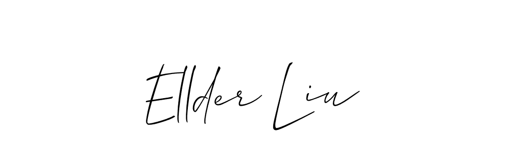 How to make Ellder Liu signature? Allison_Script is a professional autograph style. Create handwritten signature for Ellder Liu name. Ellder Liu signature style 2 images and pictures png