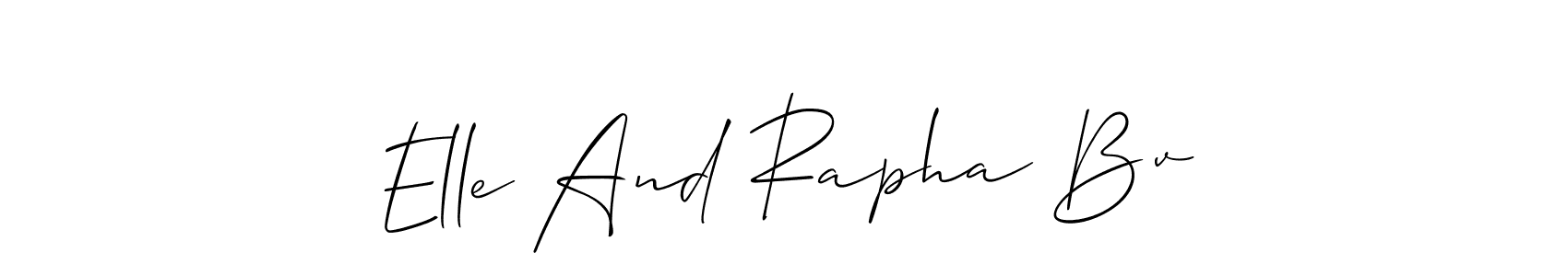 Once you've used our free online signature maker to create your best signature Allison_Script style, it's time to enjoy all of the benefits that Elle And Rapha Bv name signing documents. Elle And Rapha Bv signature style 2 images and pictures png