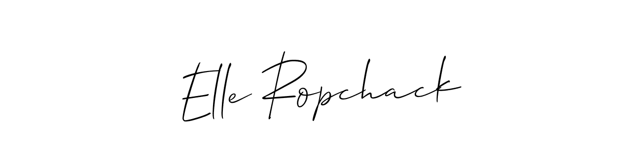 Check out images of Autograph of Elle Ropchack name. Actor Elle Ropchack Signature Style. Allison_Script is a professional sign style online. Elle Ropchack signature style 2 images and pictures png