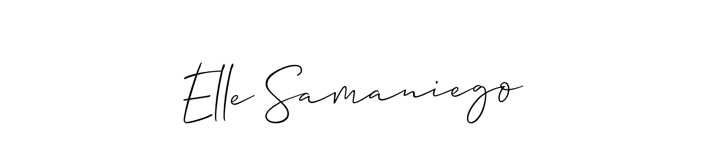 Once you've used our free online signature maker to create your best signature Allison_Script style, it's time to enjoy all of the benefits that Elle Samaniego name signing documents. Elle Samaniego signature style 2 images and pictures png