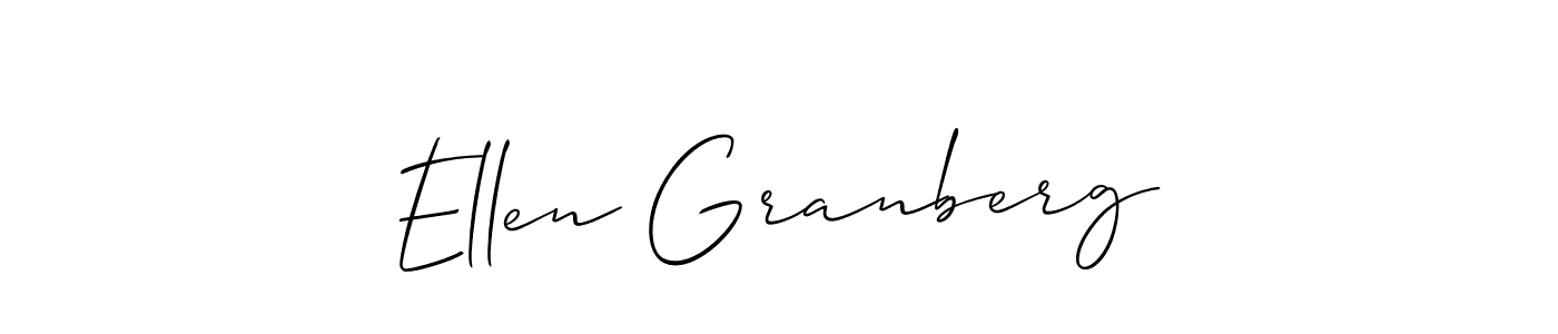How to make Ellen Granberg name signature. Use Allison_Script style for creating short signs online. This is the latest handwritten sign. Ellen Granberg signature style 2 images and pictures png