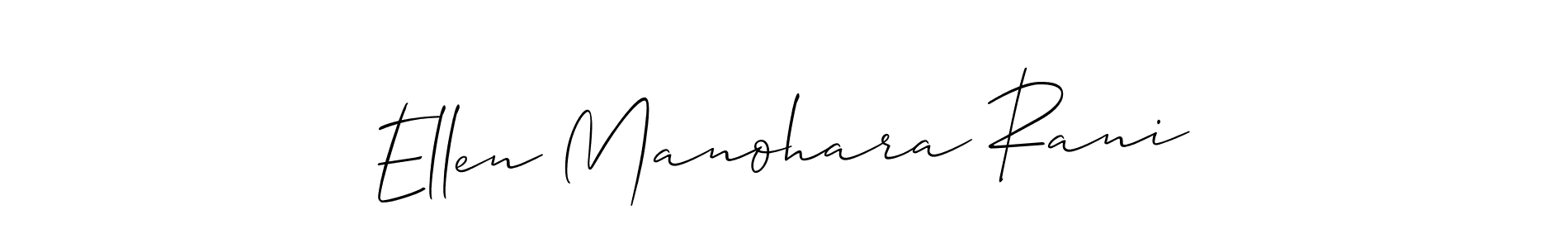 It looks lik you need a new signature style for name Ellen Manohara Rani. Design unique handwritten (Allison_Script) signature with our free signature maker in just a few clicks. Ellen Manohara Rani signature style 2 images and pictures png