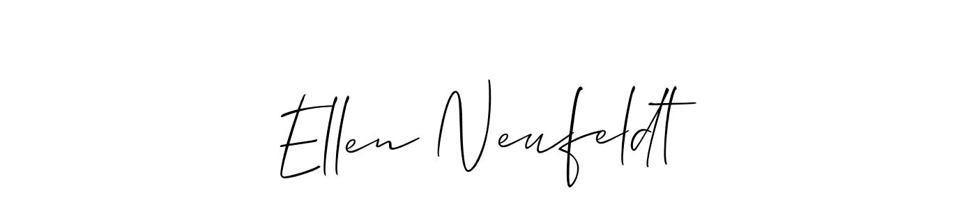 Use a signature maker to create a handwritten signature online. With this signature software, you can design (Allison_Script) your own signature for name Ellen Neufeldt. Ellen Neufeldt signature style 2 images and pictures png