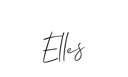 Make a beautiful signature design for name Elles. With this signature (Allison_Script) style, you can create a handwritten signature for free. Elles signature style 2 images and pictures png