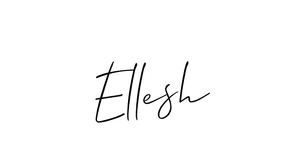 Use a signature maker to create a handwritten signature online. With this signature software, you can design (Allison_Script) your own signature for name Ellesh. Ellesh signature style 2 images and pictures png