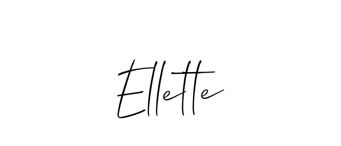 if you are searching for the best signature style for your name Ellette. so please give up your signature search. here we have designed multiple signature styles  using Allison_Script. Ellette signature style 2 images and pictures png