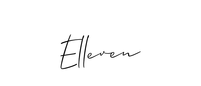 Best and Professional Signature Style for Elleven. Allison_Script Best Signature Style Collection. Elleven signature style 2 images and pictures png