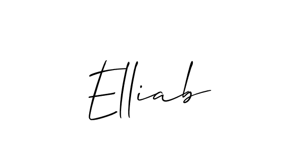 How to make Elliab name signature. Use Allison_Script style for creating short signs online. This is the latest handwritten sign. Elliab signature style 2 images and pictures png