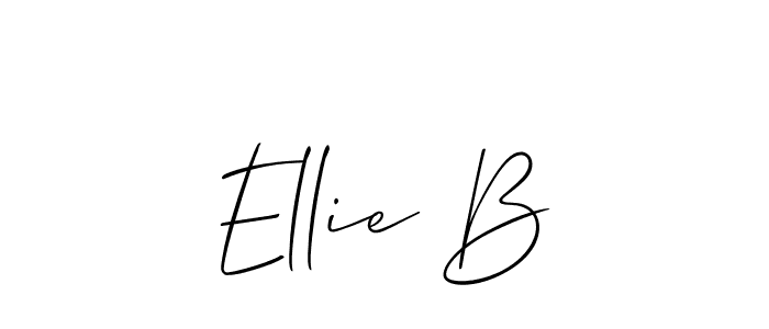 Also You can easily find your signature by using the search form. We will create Ellie B name handwritten signature images for you free of cost using Allison_Script sign style. Ellie B signature style 2 images and pictures png