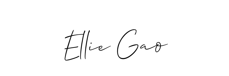 Ellie Gao stylish signature style. Best Handwritten Sign (Allison_Script) for my name. Handwritten Signature Collection Ideas for my name Ellie Gao. Ellie Gao signature style 2 images and pictures png