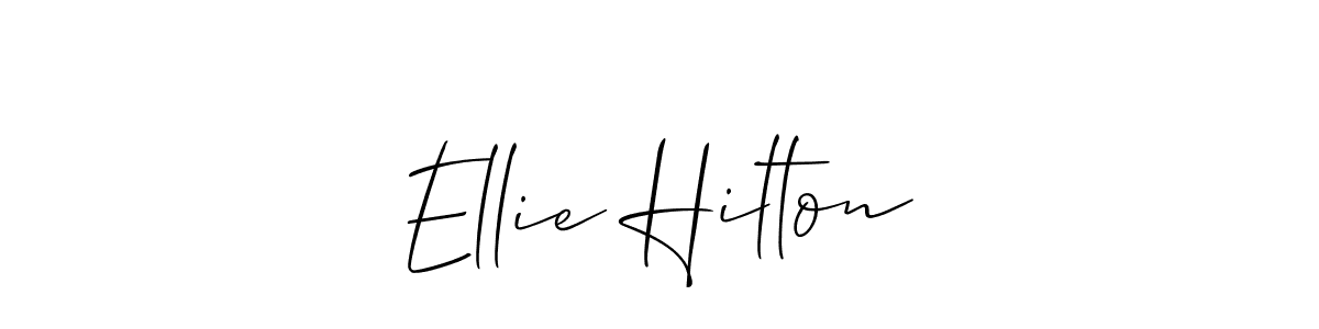 Ellie Hilton stylish signature style. Best Handwritten Sign (Allison_Script) for my name. Handwritten Signature Collection Ideas for my name Ellie Hilton. Ellie Hilton signature style 2 images and pictures png