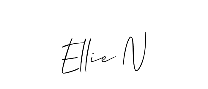 How to make Ellie N signature? Allison_Script is a professional autograph style. Create handwritten signature for Ellie N name. Ellie N signature style 2 images and pictures png