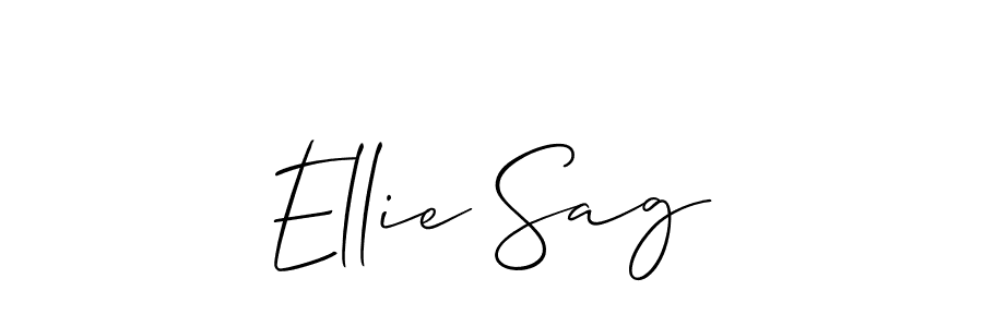 Use a signature maker to create a handwritten signature online. With this signature software, you can design (Allison_Script) your own signature for name Ellie Sag. Ellie Sag signature style 2 images and pictures png
