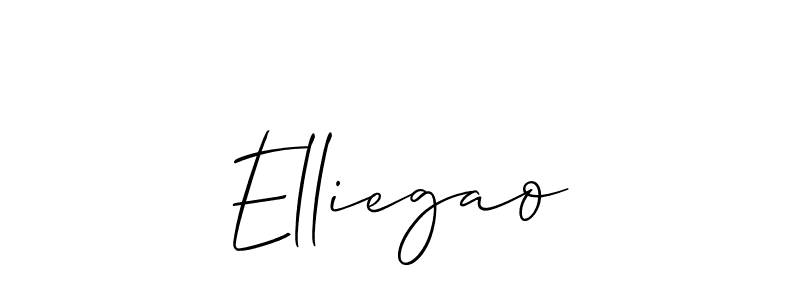 Similarly Allison_Script is the best handwritten signature design. Signature creator online .You can use it as an online autograph creator for name Elliegao. Elliegao signature style 2 images and pictures png
