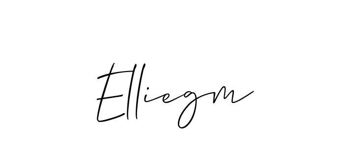 How to make Elliegm signature? Allison_Script is a professional autograph style. Create handwritten signature for Elliegm name. Elliegm signature style 2 images and pictures png