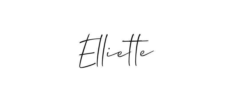 You should practise on your own different ways (Allison_Script) to write your name (Elliette) in signature. don't let someone else do it for you. Elliette signature style 2 images and pictures png