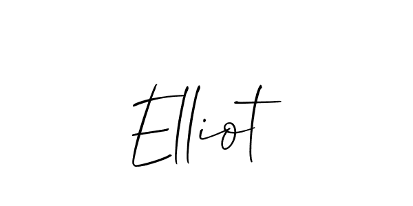How to make Elliot signature? Allison_Script is a professional autograph style. Create handwritten signature for Elliot name. Elliot signature style 2 images and pictures png