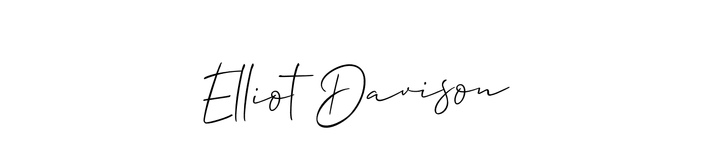 It looks lik you need a new signature style for name Elliot Davison. Design unique handwritten (Allison_Script) signature with our free signature maker in just a few clicks. Elliot Davison signature style 2 images and pictures png