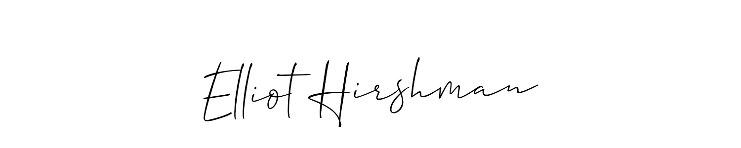 Make a beautiful signature design for name Elliot Hirshman. With this signature (Allison_Script) style, you can create a handwritten signature for free. Elliot Hirshman signature style 2 images and pictures png