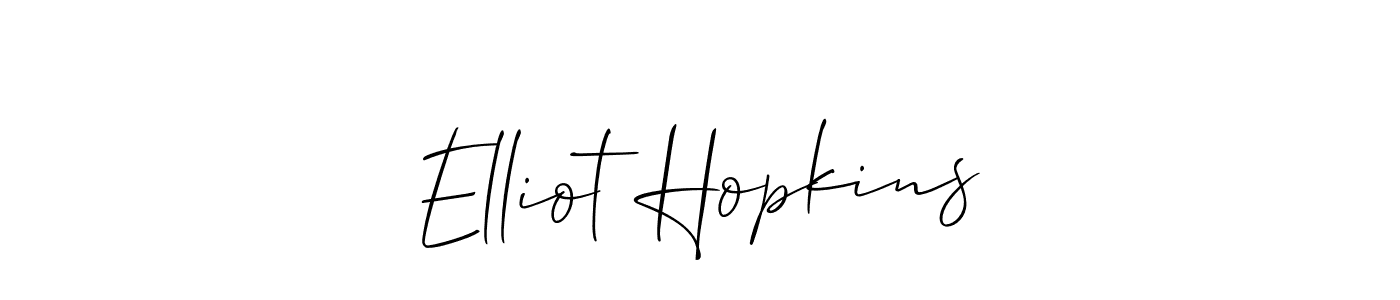 Elliot Hopkins stylish signature style. Best Handwritten Sign (Allison_Script) for my name. Handwritten Signature Collection Ideas for my name Elliot Hopkins. Elliot Hopkins signature style 2 images and pictures png