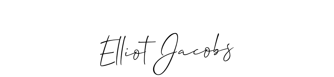 Elliot Jacobs stylish signature style. Best Handwritten Sign (Allison_Script) for my name. Handwritten Signature Collection Ideas for my name Elliot Jacobs. Elliot Jacobs signature style 2 images and pictures png